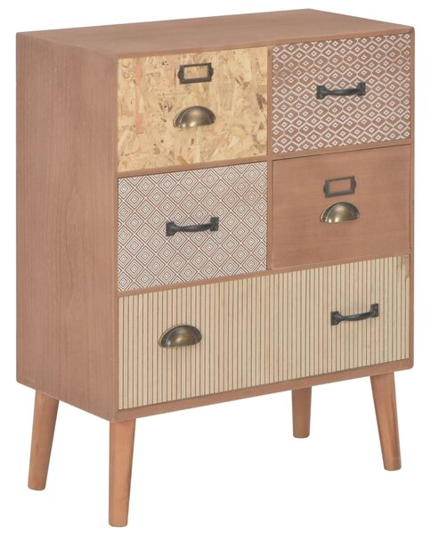 Sideboard with 5 Drawers Brown 60x30x78 cm MDF
