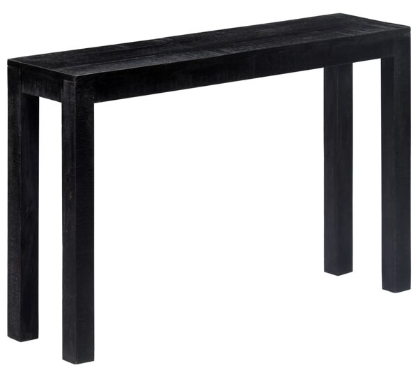 Console Table Black 118x30x76 cm Solid Mango Wood
