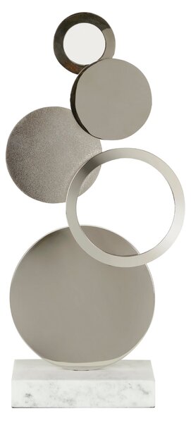 Contemporary Circle Sculpture Silver