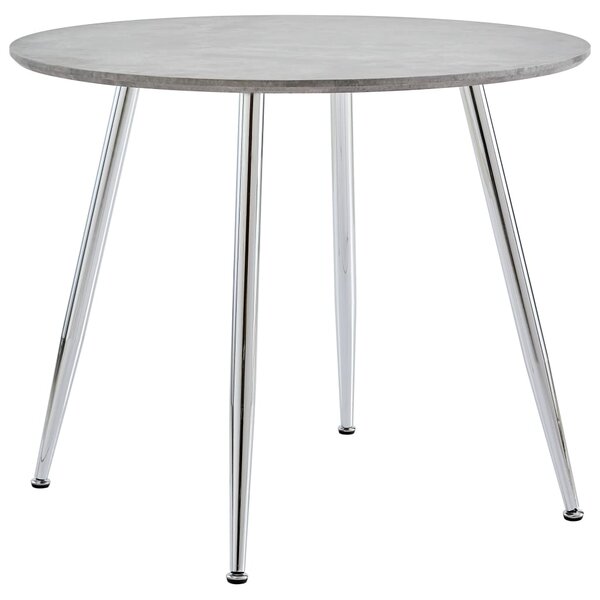 Dining Table Concrete and Silver 90x73.5 cm MDF