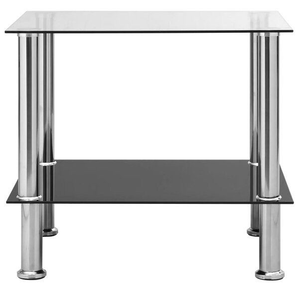 Side Table Transparent 45x50x45 cm Tempered Glass