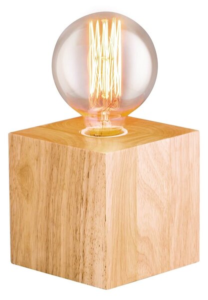 Dov E27 60W Timber Table Lamp - Natural