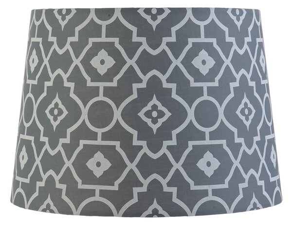 Patterned Tapered Lamp Shade - Grey