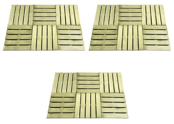 18 pcs Decking Tiles 50x50 cm Wood Green