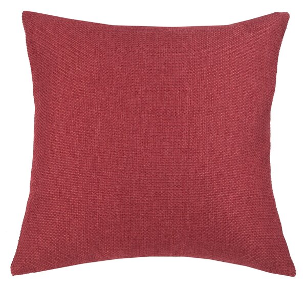 Barkweave Square Cushion Red