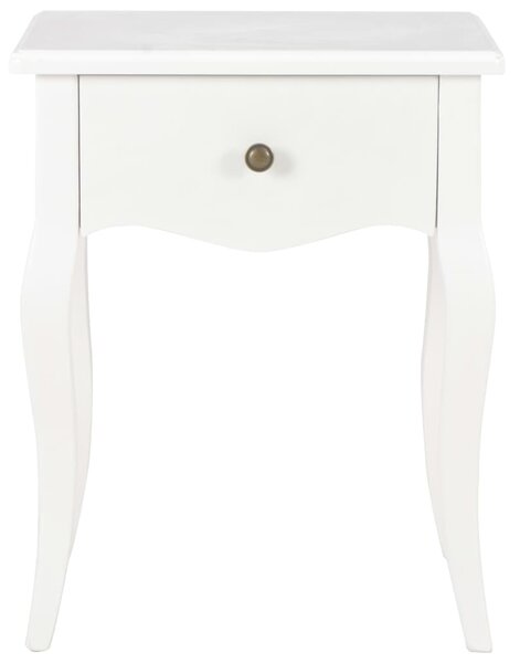 Nightstand White 40x30x50 cm Solid Pine Wood