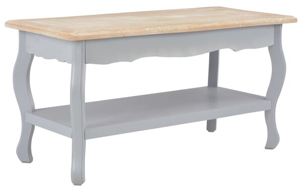 Coffee Table Grey and Brown 87.5x42x44 cm Solid Pine Wood