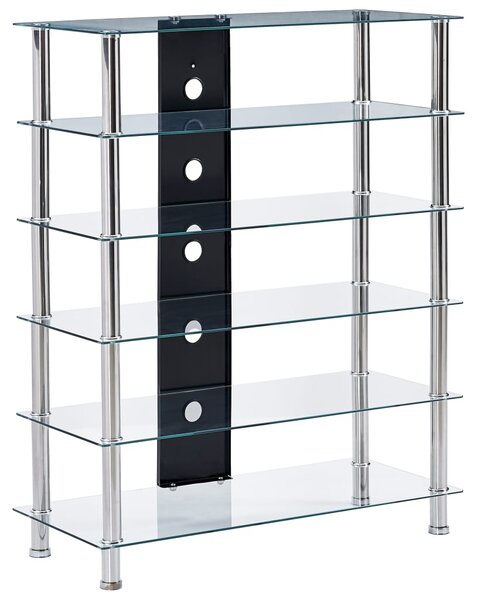 HiFi Stand Transparent 90x40x113 cm Tempered Glass