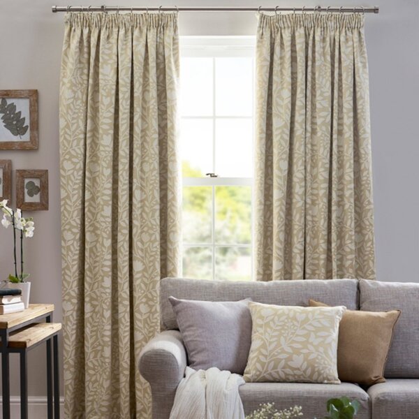 Eleanor Ready Made Curtains Pale Ochre