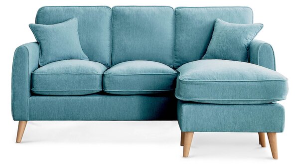 Comfy Ada 3 Seater Chaise Sofas | Modern Grey Green Gold Blue Pink Living Room Settee | Fabric Corner Sofa Large Lounge Couch Roseland Furniture UK