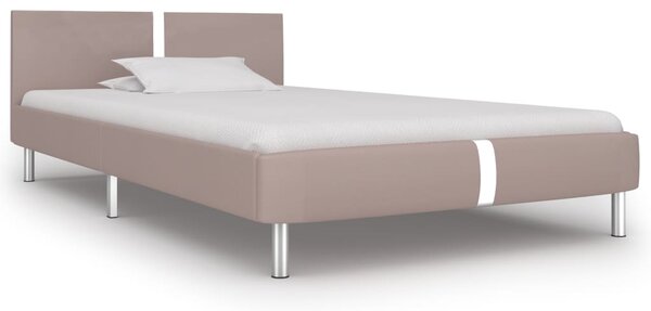 Bed Frame Cappuccino Faux Leather 90x190 cm 3FT Single