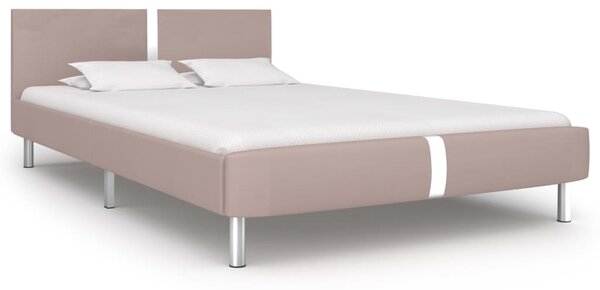 Bed Frame Cappuccino Faux Leather 135x190 cm 4FT6 Double