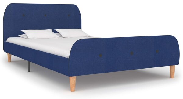 Bed Frame Blue Fabric 120x190 cm 4FT Small Double