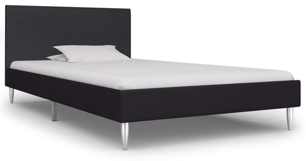 Bed Frame Black Fabric 90x190 cm 3FT Single