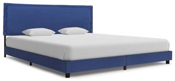 Bed Frame Blue Fabric 150x200 cm 5FT King Size