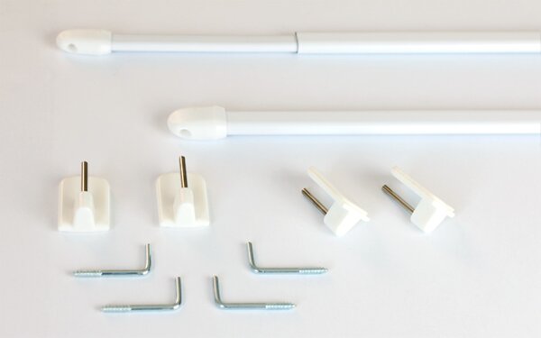 Lower pelmet pole - white (set of 2)