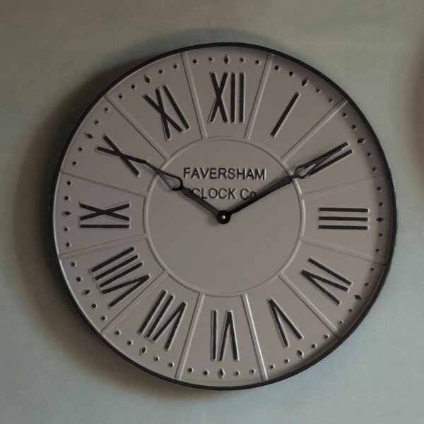 Harper Clock Stone 60cm Cream