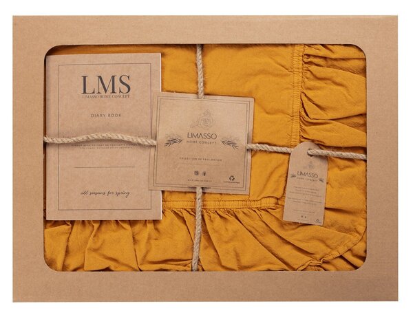 Bedding Cotton 160x200cm mustard