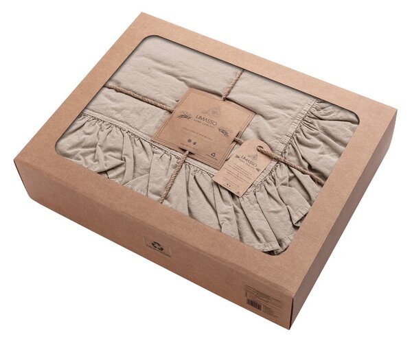 Bedding Cotton 160x200cm oxford tan