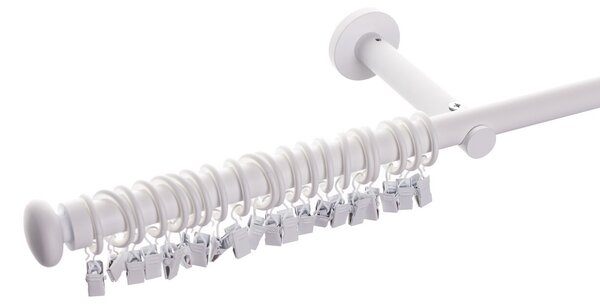 Single curtain rod Modern white matt 160cm