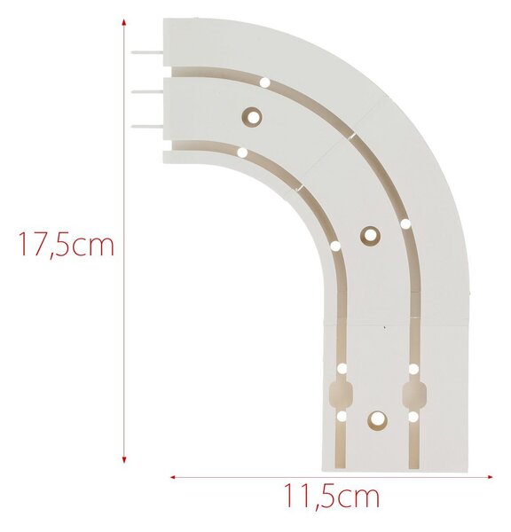 Set or 2 Duo Curtain Track Arches (Rail-end Arch)