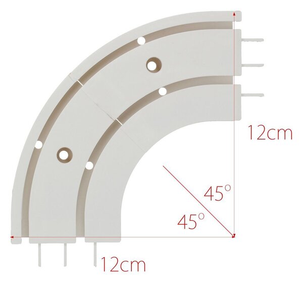 Duo Curtain Track Arch (Internal Mid-section Arch)