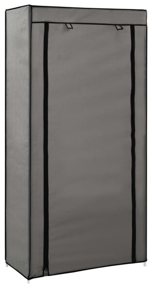 Shoe Cabinet with Cover Grey 58x28x106 cm Fabric