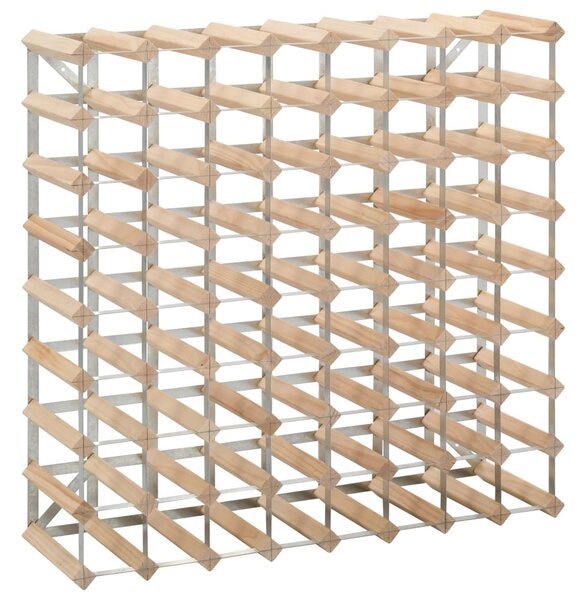 Wine Rack for 72 Bottles Solid Pinewood