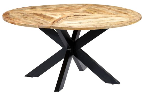 Dining Table Round 150x76 cm Solid Mango Wood