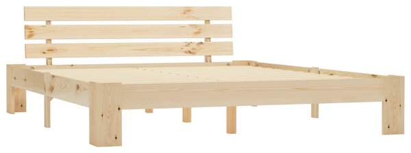 Bed Frame without Mattress 180x200cm Solid Wood Pine