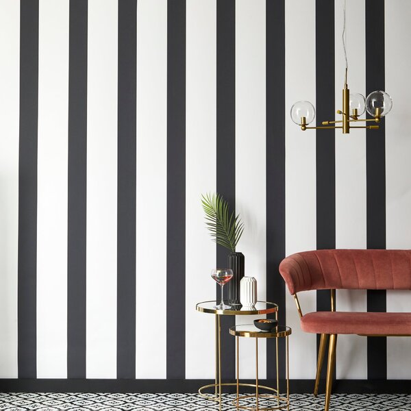 Mono Stripe Wallpaper Black/white