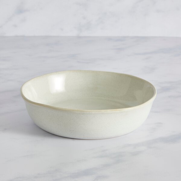 Amalfi White Stoneware Pasta Bowl White
