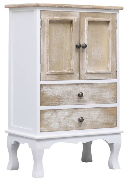 Drawer Cabinet White 50x30x80 cm Wood