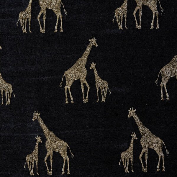 Giraffe Fabric Noir