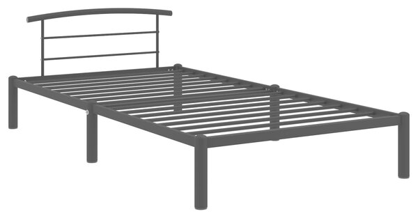 284656 Bed Frame without Mattress Black Metal 90x200 cm