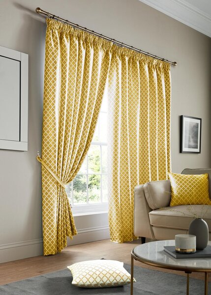 Cotswold Ready Made Lined Curtains Ochre