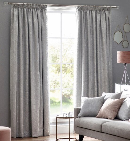 Metro Ready Made Lined Curtains Silver