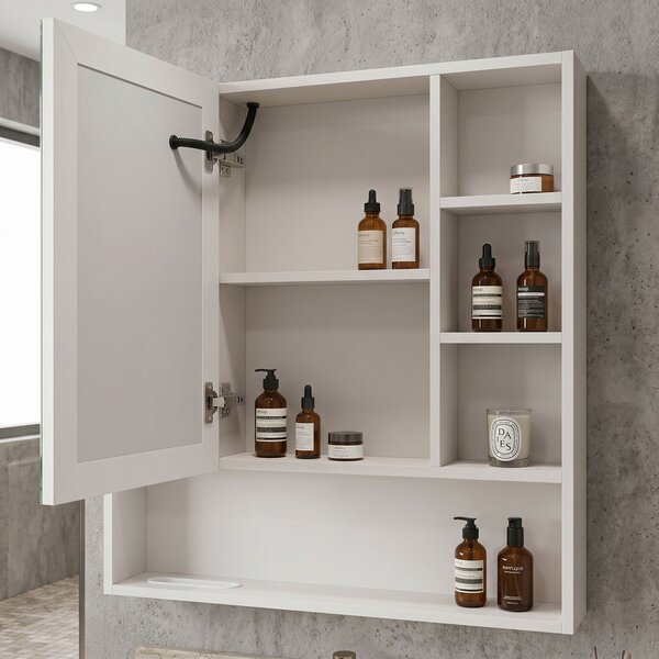 LED mirror cabinet Rea Luna 70x80cm