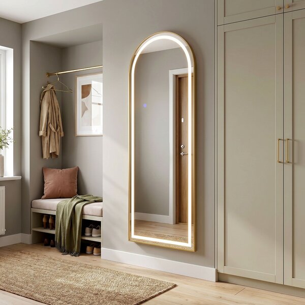 Mirror LED Orbit 50x160cm Brush Gold