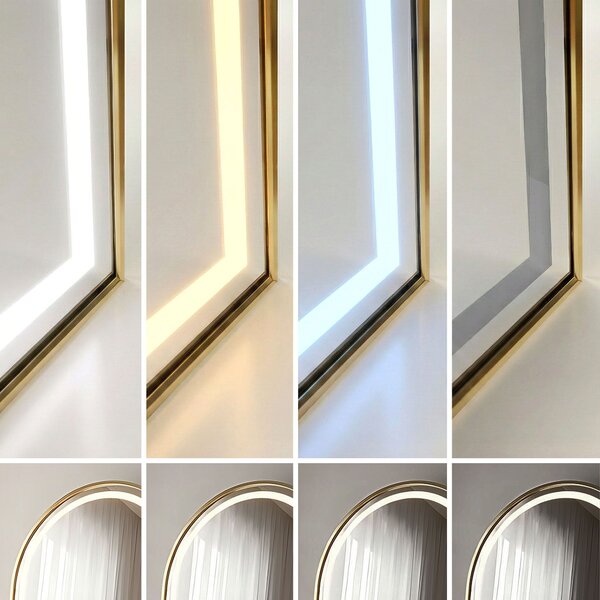 Mirror LED Orbit 50x160cm Brush Gold