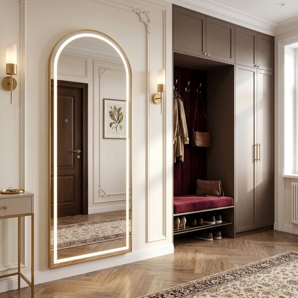 Mirror LED Orbit 50x160cm Brush Gold