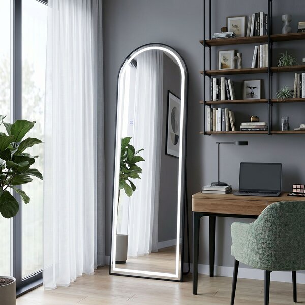 Mirror LED Orbit 50x160cm Black