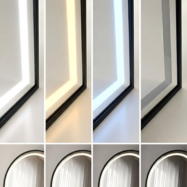 Mirror LED Orbit 50x160cm Black