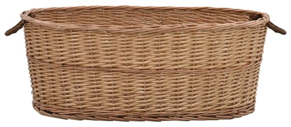 Firewood Basket with Carrying Handles 88x57x34 cm Natural Willow