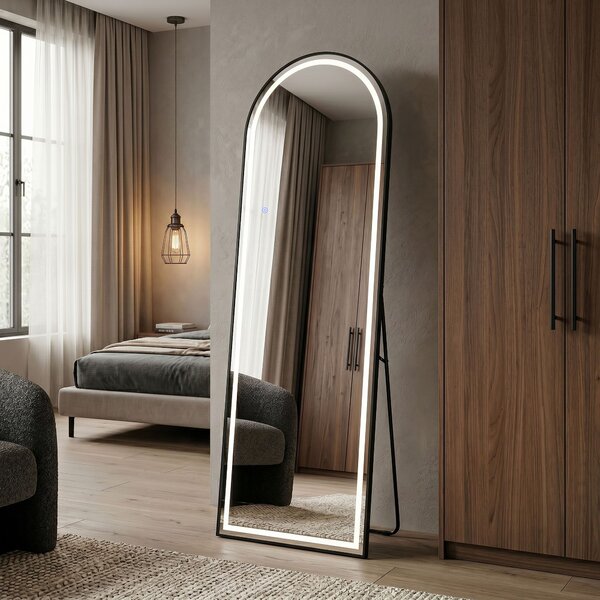 Mirror LED Orbit 50x160cm Black