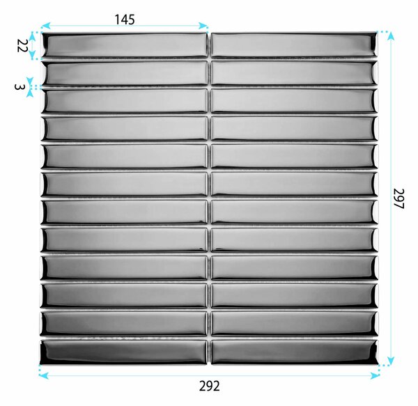 Glass Wall Mosaic REA P14457