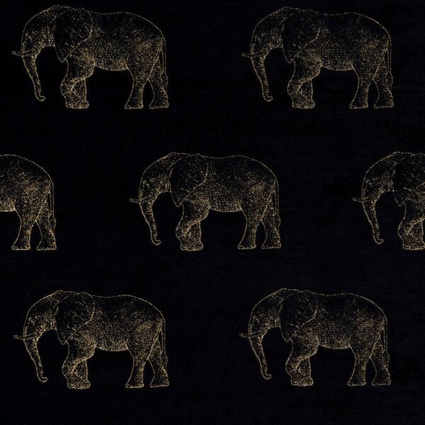 Elephant Fabric Noir