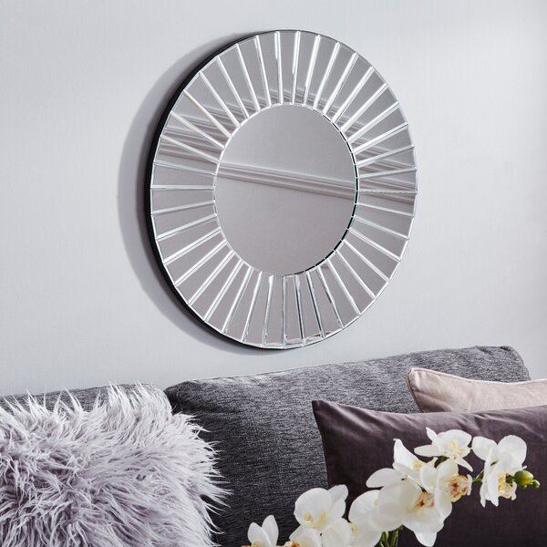 Round Wall Mirror, 65cm Clear