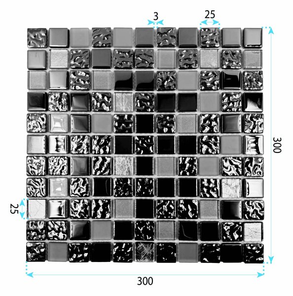 Glass Wall Mosaic REA P14016