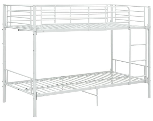 Bunk Bed without Mattress White Metal 90x200cm